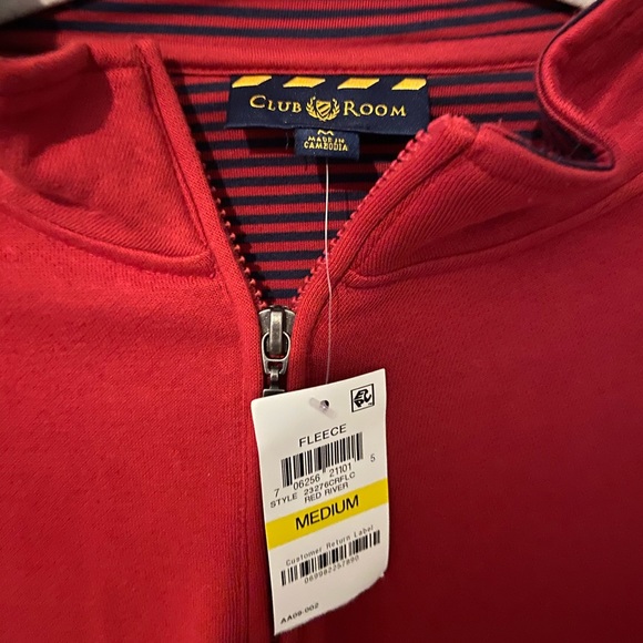 NWT Club Room quarter zip sweater